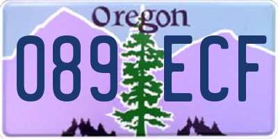 OR license plate 089ECF