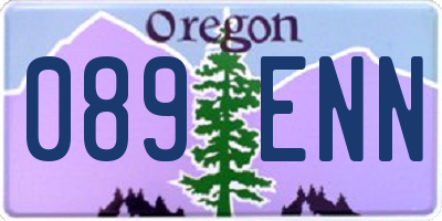 OR license plate 089ENN