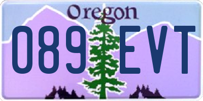 OR license plate 089EVT