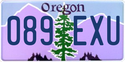 OR license plate 089EXU