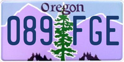 OR license plate 089FGE