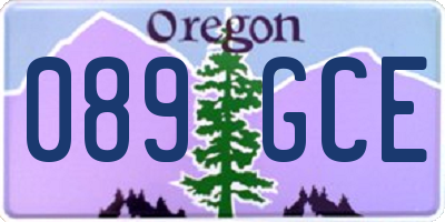 OR license plate 089GCE