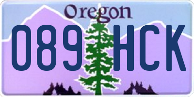 OR license plate 089HCK