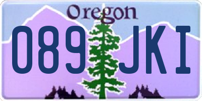 OR license plate 089JKI