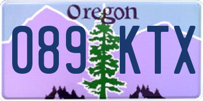 OR license plate 089KTX