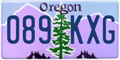 OR license plate 089KXG