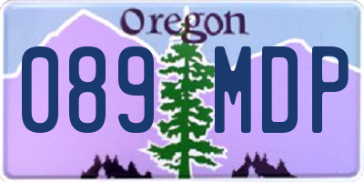 OR license plate 089MDP