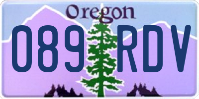 OR license plate 089RDV