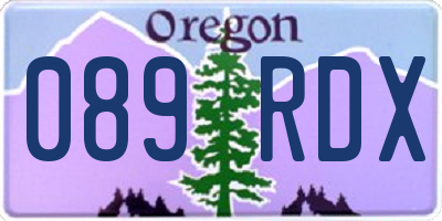 OR license plate 089RDX