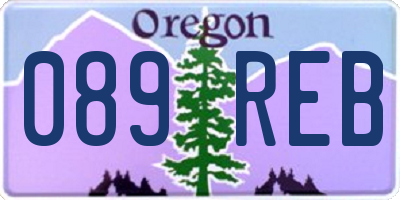 OR license plate 089REB