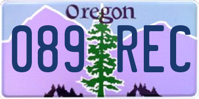 OR license plate 089REC