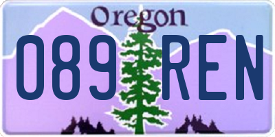 OR license plate 089REN