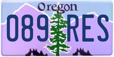 OR license plate 089RES