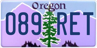 OR license plate 089RET
