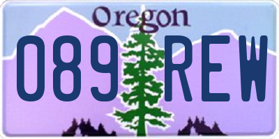 OR license plate 089REW