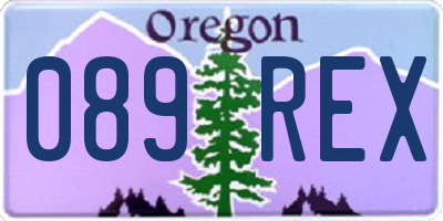 OR license plate 089REX