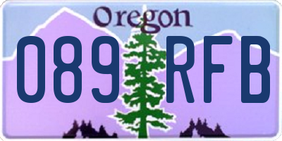 OR license plate 089RFB