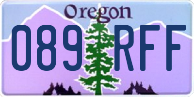 OR license plate 089RFF