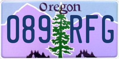 OR license plate 089RFG