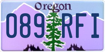 OR license plate 089RFI