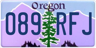 OR license plate 089RFJ