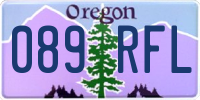 OR license plate 089RFL