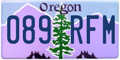 OR license plate 089RFM