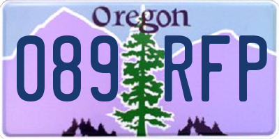 OR license plate 089RFP