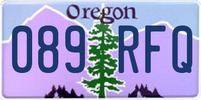 OR license plate 089RFQ