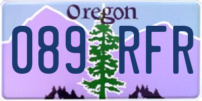 OR license plate 089RFR