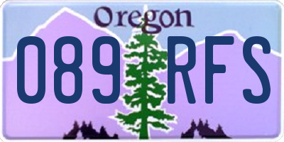 OR license plate 089RFS