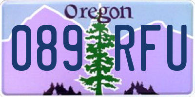 OR license plate 089RFU