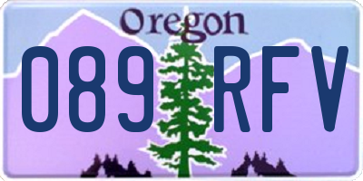 OR license plate 089RFV