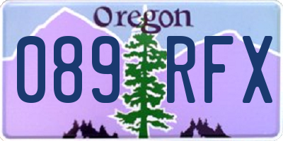 OR license plate 089RFX