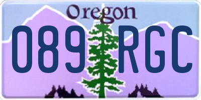 OR license plate 089RGC