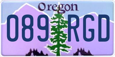 OR license plate 089RGD