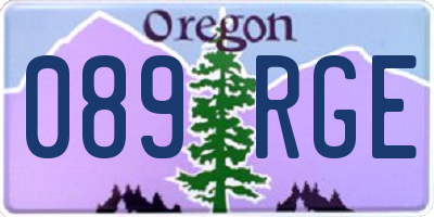 OR license plate 089RGE