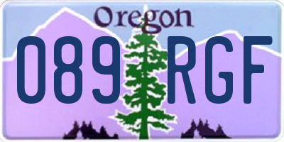 OR license plate 089RGF