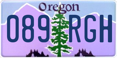 OR license plate 089RGH