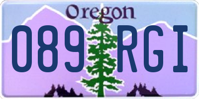 OR license plate 089RGI