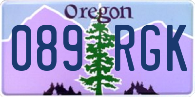 OR license plate 089RGK
