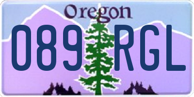 OR license plate 089RGL