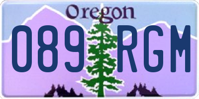 OR license plate 089RGM