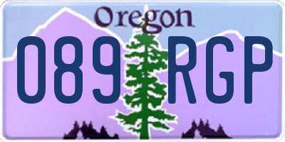 OR license plate 089RGP