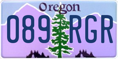 OR license plate 089RGR