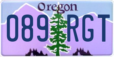 OR license plate 089RGT