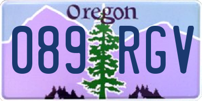 OR license plate 089RGV