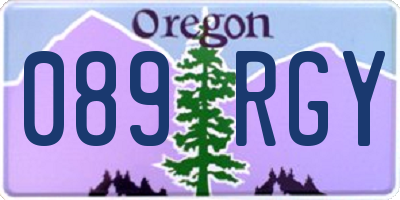 OR license plate 089RGY