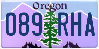 OR license plate 089RHA