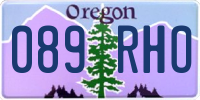 OR license plate 089RHO